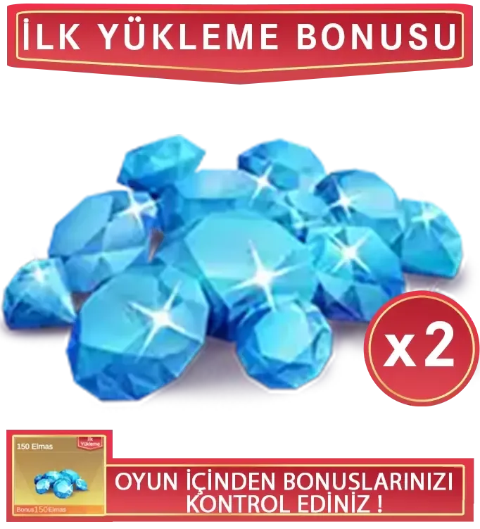 Global 2x İlk Yükleme Özel 150+150 Elmas